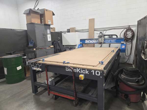 This is a picture of a CNC Shop Sabre used to cut sheetmetal and other materials for the OxyTech Job Shop.
